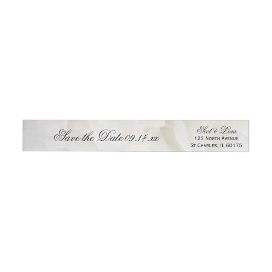 White Carnance Floral Wedding Save the Date (Individueel)