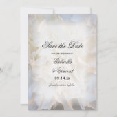 White Carnance Floral Wedding Save the Date (Voorkant)