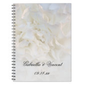White Carnance Flowers Wedding Notitieboek (Voorkant)
