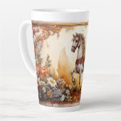 White Carousel Horse Latte Mok (Linkerhoek)