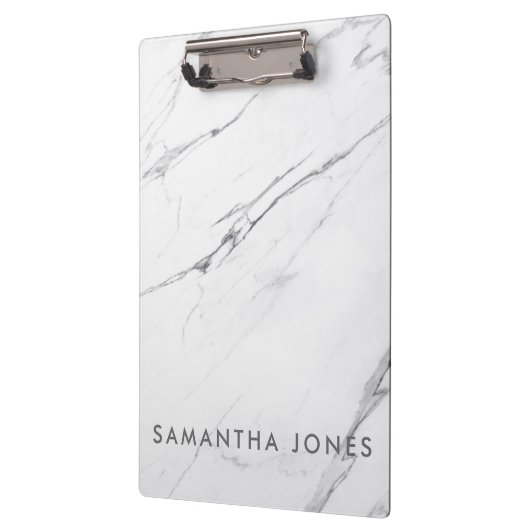 White Carrara Marble Classic Modern Klembord (Links)