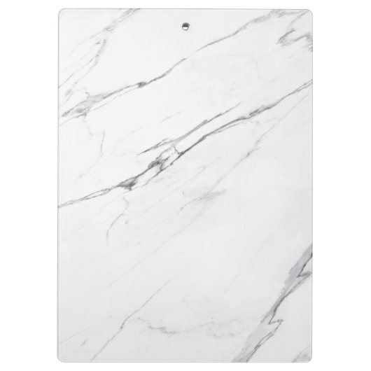 White Carrara Marble Classic Modern Klembord (Achterkant)