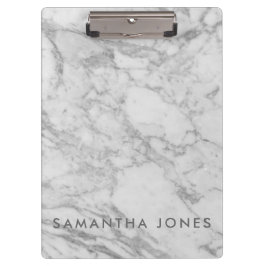 White Carrara Marble Classic Modern Klembord