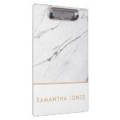 White Carrara Marble Gold Classic Modern Klembord (Rechts)