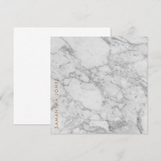 White Carrara Marble Gold Classic - op maat (Voorkant / Achterkant)