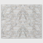 White Carrara Marble Gold Classic - op maat Cadeaupapier (Vlak)