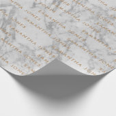 White Carrara Marble Gold Classic - op maat Cadeaupapier (Hoek)