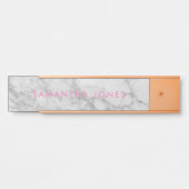 White Carrara Marble Gold Classic - op maat Deurbordje (Voorkant)