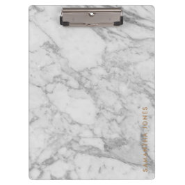 White Carrara Marble Gold Classic - op maat Klembord