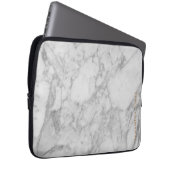 White Carrara Marble Gold Classic - op maat Laptop Sleeve (Voorkant Rechts)