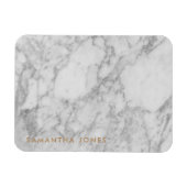 White Carrara Marble Gold Classic - op maat Magneet (Horizontaal)