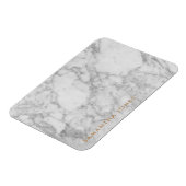 White Carrara Marble Gold Classic - op maat Magneet (Linkerzijde)