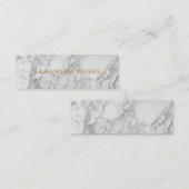 White Carrara Marble Gold Classic - op maat Mini Visitekaartje (Voorkant / Achterkant)