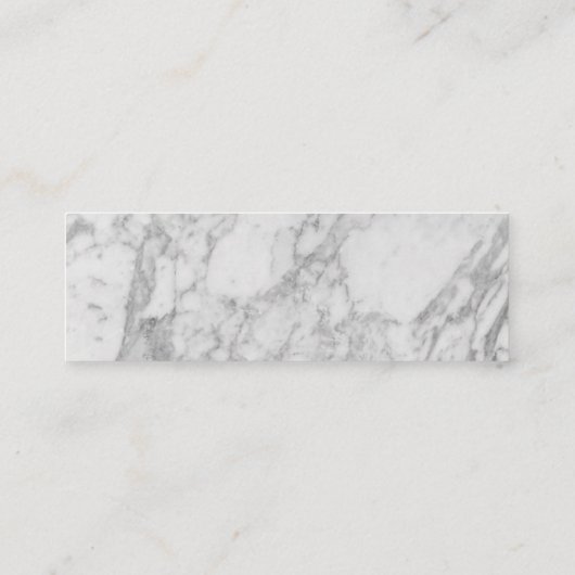 White Carrara Marble Gold Classic - op maat Mini Visitekaartje (Achterkant)