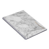 White Carrara Marble Gold Classic - op maat Notitieboek (Rechterzijde)