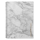 White Carrara Marble Gold Classic - op maat Notitieboek (Voorkant)