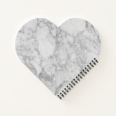 White Carrara Marble Gold Classic - op maat Notitieboek (Achterkant)