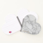 White Carrara Marble Gold Classic - op maat Notitieboek (Binnen)