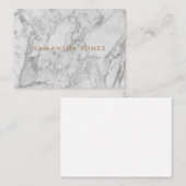 White Carrara Marble Gold Classic - op maat Notitiekaartje (Voorkant / Achterkant)