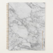 White Carrara Marble Gold Classic - op maat Planner (Voorkant)