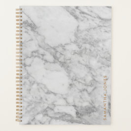 White Carrara Marble Gold Classic - op maat Planner