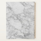 White Carrara Marble Gold Classic - op maat Planner (Achterkant)