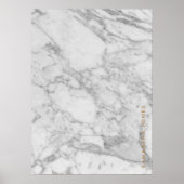 White Carrara Marble Gold Classic - op maat Poster (Voorkant)