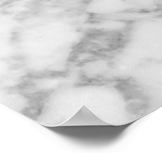 White Carrara Marble Gold Classic - op maat Poster (Hoek)