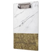 White Carrara Marble Matt Gold Classic Modern Klembord (Links)