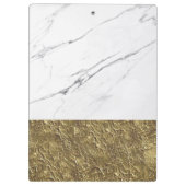 White Carrara Marble Matt Gold Classic Modern Klembord (Achterkant)