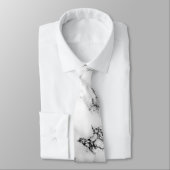 White Carrara Marble Print Stropdas (Gebonden)