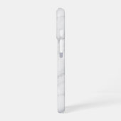 White Carrara Marble with Champagne Gold Veining iPhone 16 Hoesje (Linkerkant)