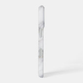 White Carrara Marble with Champagne Gold Veining iPhone 16 Hoesje (Rechterkant)