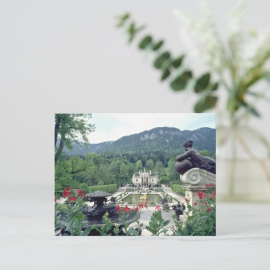 White Castle Linderhof bloemen Briefkaart (Staand voorkant)
