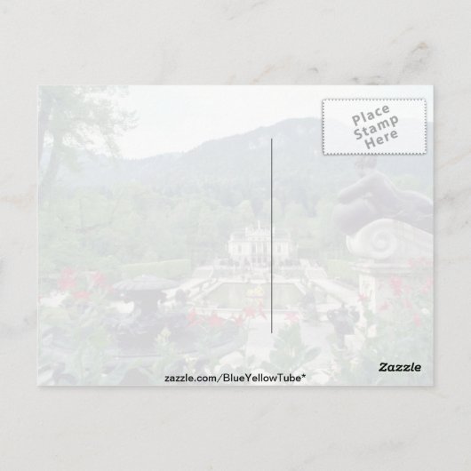 White Castle Linderhof bloemen Briefkaart (Achterkant)