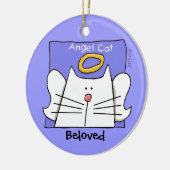 White Cat Angel Personaliseren Keramisch Ornament (Links)