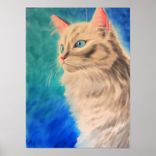 White Cat Art Print