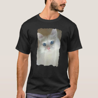 White Cat Artwear Cute Kitty Cats Mom And Cat Dad T-shirt