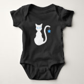 White Cat Baby Bodysuit (Voorkant)