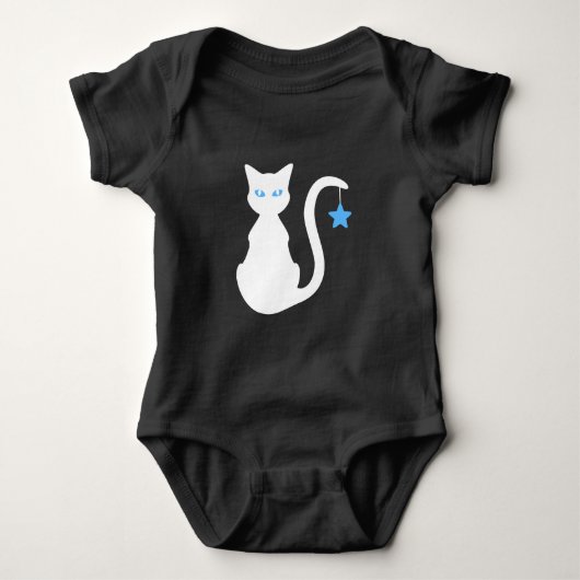 White Cat Baby Bodysuit (Voorkant)