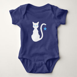 White Cat Baby Bodysuit