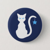 White Cat Button (Voorkant)