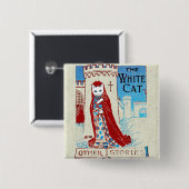 White Cat Button (Voorkant /achterkant)