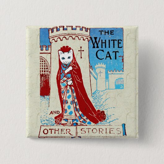 White Cat Button (Voorkant)