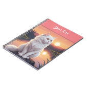 White Cat by Lake Notitieboek (Linkerzijde)