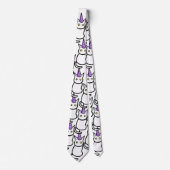 White Cat Celebration Tie Stropdas (Voorkant)