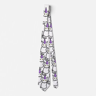 White Cat Celebration Tie Stropdas