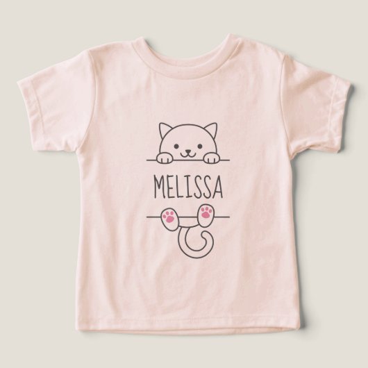 White Cat Custom Name (Design voorkant)