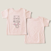 White Cat Custom Name (Ontwerp Voorkant & Achterkant)