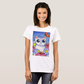 White Cat Daisy T-shirt (Voorkant volledig)